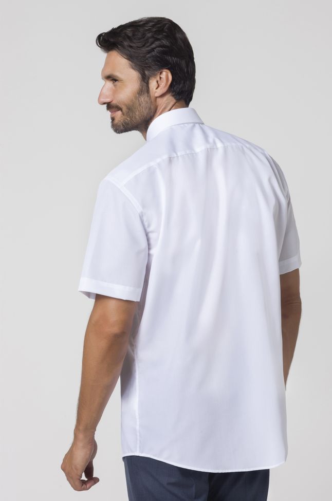 Seidensticker Hemd Herren Seidensticker Classic Bügelfreie Einfarbig 100% Baumwolle Kragen Italienisch Kurze Ärmel