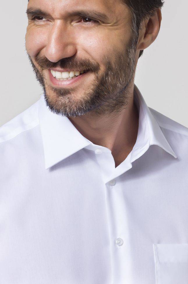 Seidensticker Hemd Herren Seidensticker Classic Bügelfreie Einfarbig 100% Baumwolle Kragen Italienisch Kurze Ärmel