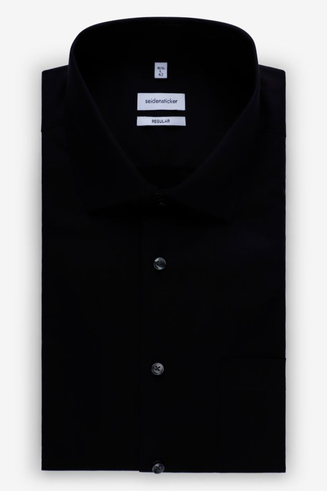seidensticker Hemd Herren Seidensticker Classic Bügelfreie Einfarbig 100% Baumwolle kragen Italienisch Kurze Ärmel