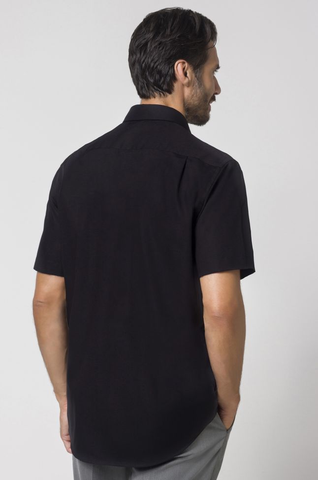 Seidensticker Hemd Herren Seidensticker Classic Bügelfreie Einfarbig 100% Baumwolle Kragen Italienisch Kurze Ärmel