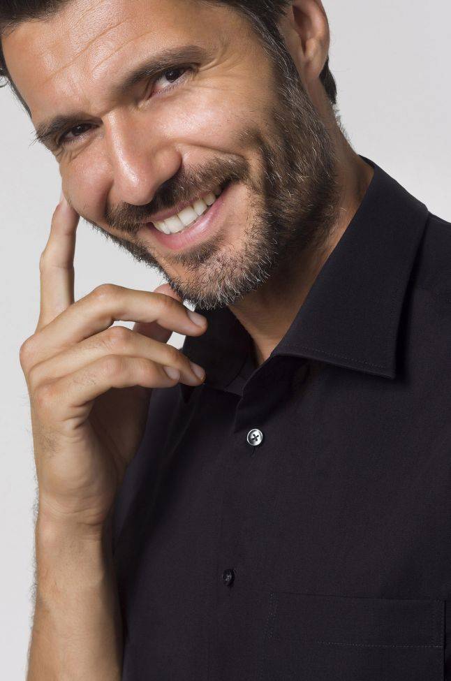 Seidensticker Hemd Herren Seidensticker Classic Bügelfreie Einfarbig 100% Baumwolle Kragen Italienisch Kurze Ärmel