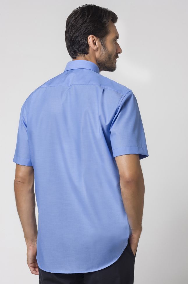 Seidensticker Hemd Herren Seidensticker Classic Bügelfreie Einfarbig 100% Baumwolle Kragen Italienisch Kurze Ärmel