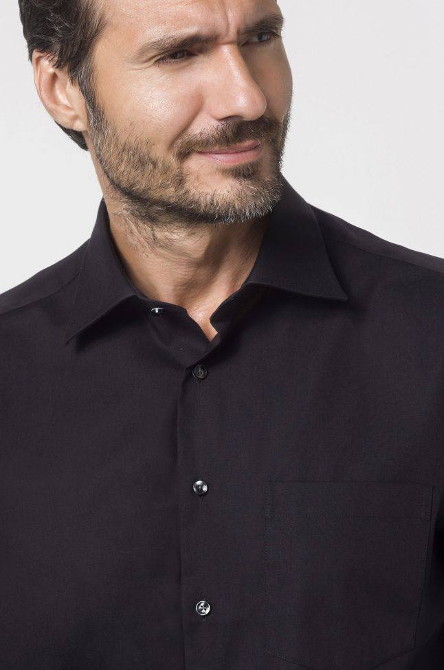 Seidensticker Hemd Herren Seidensticker Classic Bügelfreie Einfarbig 100% Baumwolle Kragen Italienisch Lange Ärmel