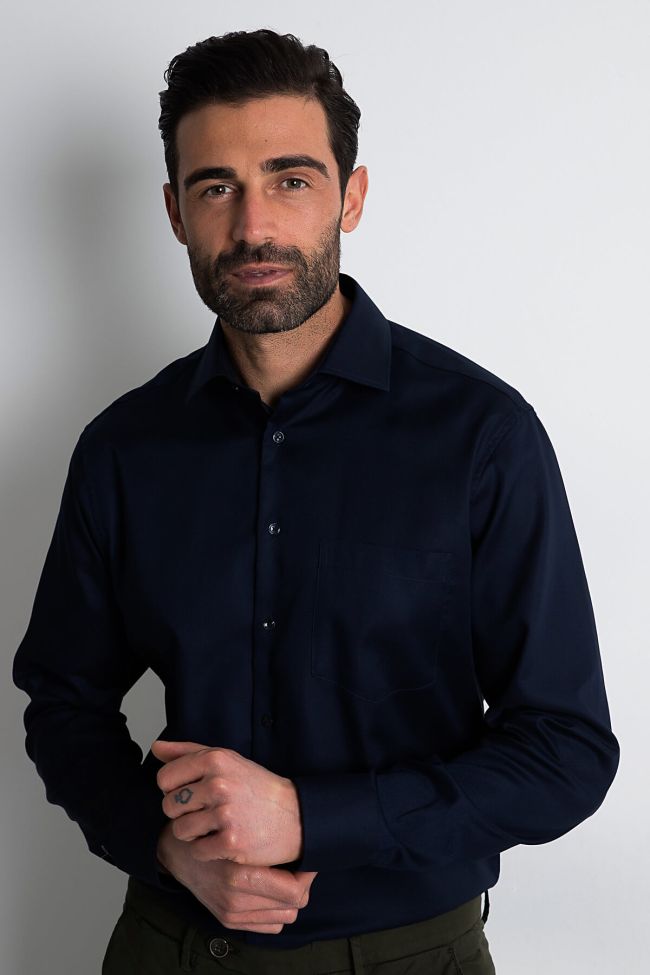 seidensticker Hemd Herren Seidensticker Classic Bügelfreie Einfarbig 100% Baumwolle kragen Italienisch Lange Ärmel