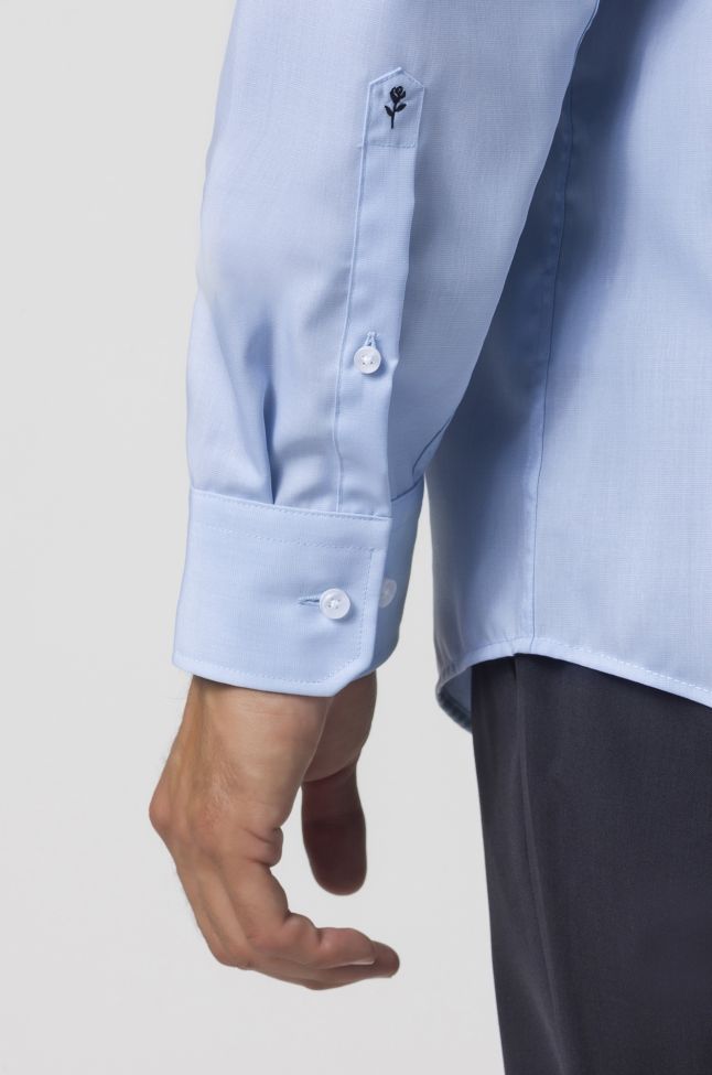 Seidensticker Hemd Herren Seidensticker Classic Bügelfreie Einfarbig 100% Baumwolle Kragen Italienisch Lange Ärmel