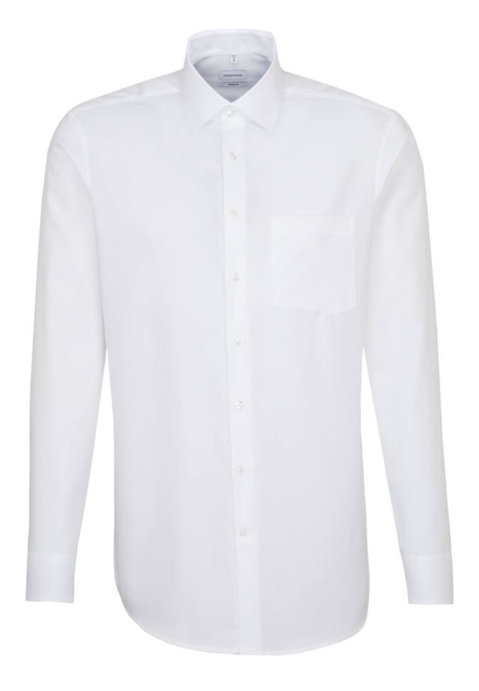 Seidensticker Hemd Herren Seidensticker Classic Bügelfreie Einfarbig 100% Baumwolle Kragen Italienisch Lange Ärmel