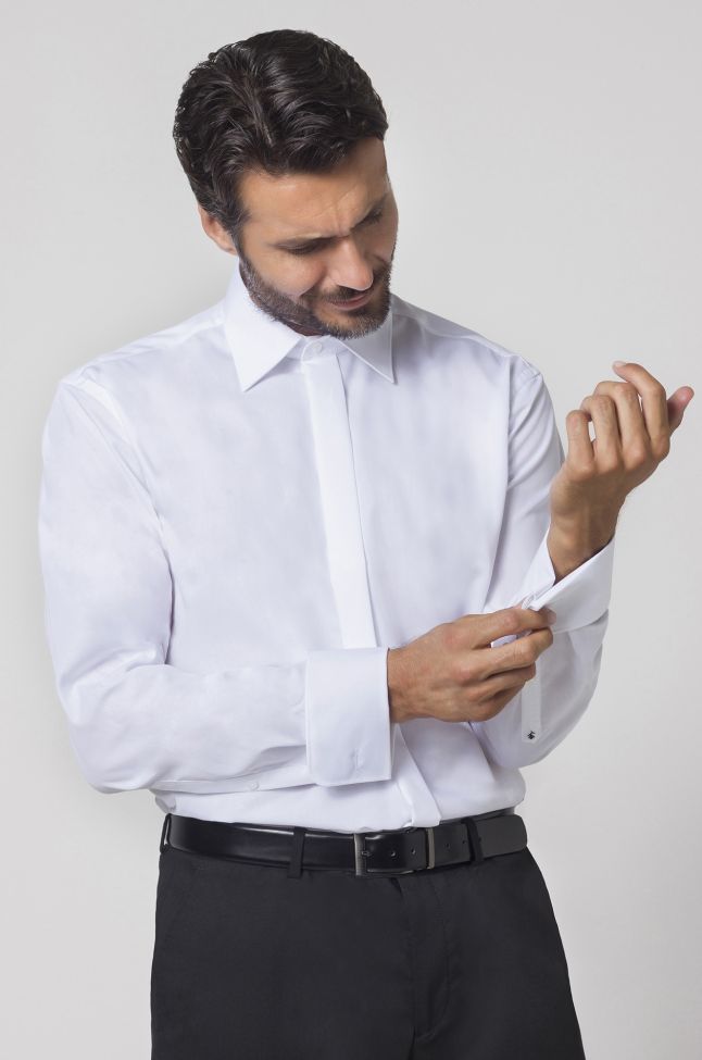 seidensticker Hemd Herren Seidensticker Classic Bügelfreie Einfarbig 100% Baumwolle kragen Italienisch Lange Ärmel