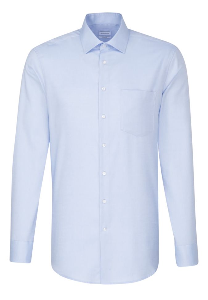 Seidensticker Hemd Herren Seidensticker Classic Bügelfreie Einfarbig 100% Baumwolle Kragen Italienisch Lange Ärmel