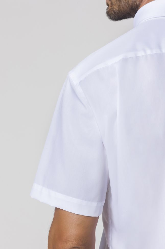 Seidensticker Hemd Herren Seidensticker Classic Bügelfreie Einfarbig 100% Baumwolle Kragen Button-Down Kurze Ärmel