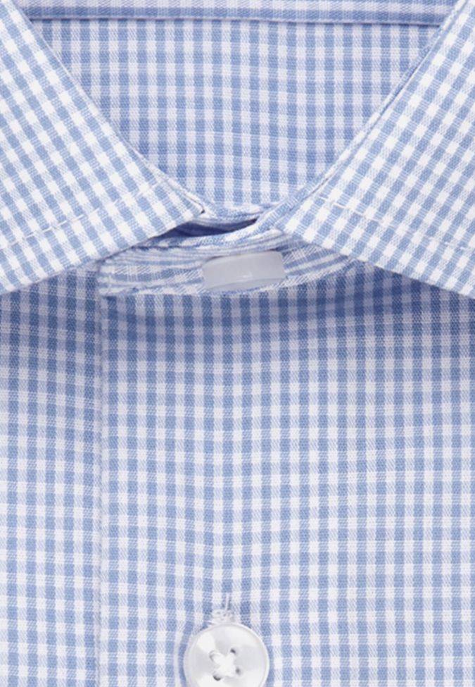 Seidensticker Hemd Herren Seidensticker Classic Bügelfreie Karo 100% Baumwolle Kragen Italienisch Lange Ärmel