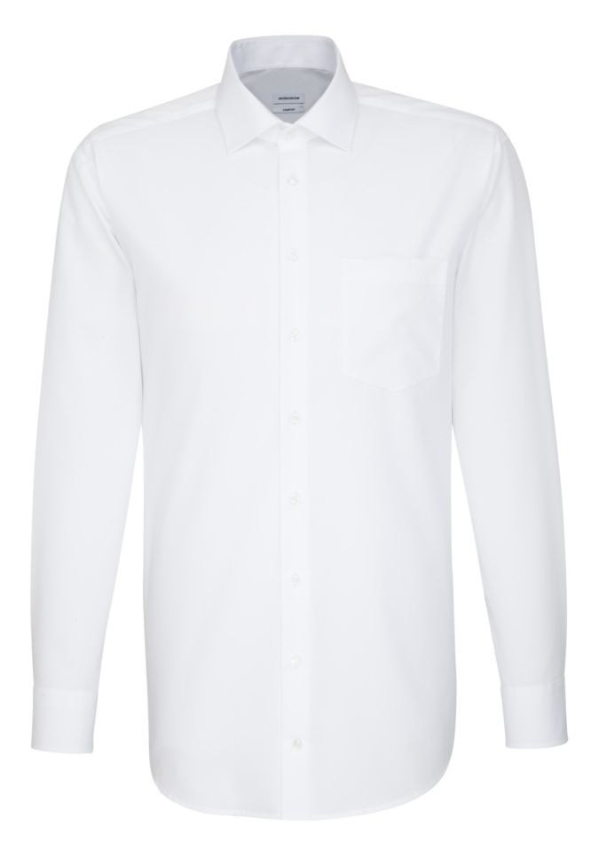 Seidensticker Hemd Herren Seidensticker Comfort Bügelfreie Einfarbig Kragen Italienisch Lange Ärmel