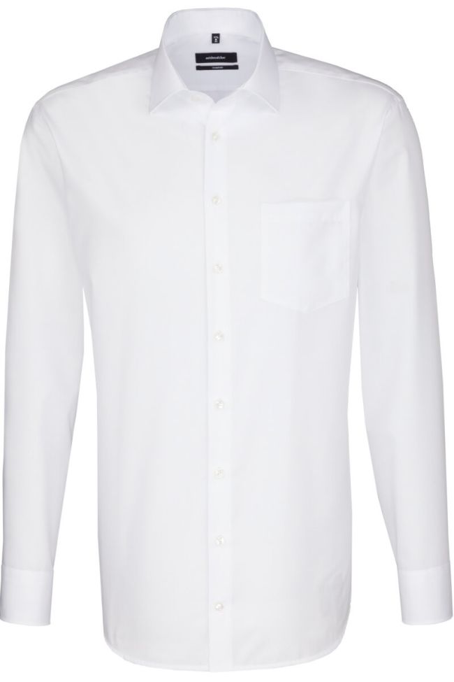 seidensticker Hemd Herren Seidensticker Comfort Bügelfreie Einfarbig kragen Italienisch Lange Ärmel