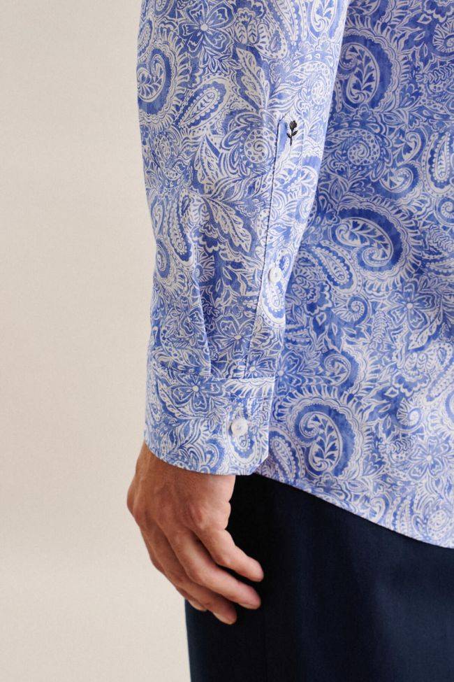 Seidensticker Hemd Herren Seidensticker Comfort Bügelfreie Muster Kragen Italienisch Lange Ärmel