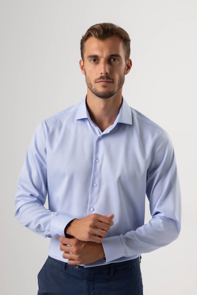 Seidensticker Hemd Herren Seidensticker Regular Bügelfreie Einfarbig 100% Baumwolle Kragen Französisch Lange Ärmel