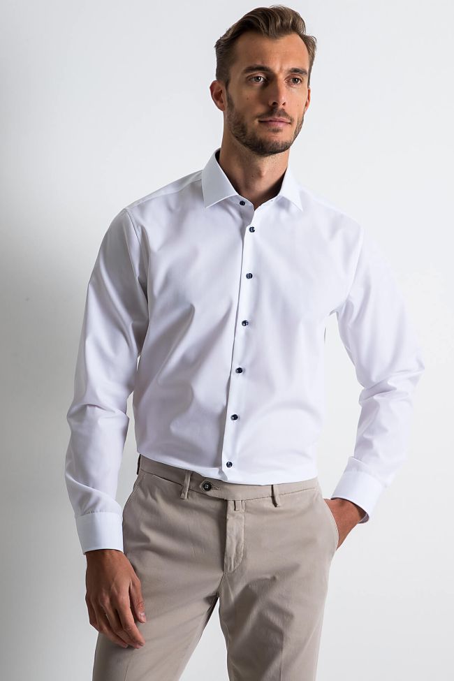 Seidensticker Hemd Herren Seidensticker Regular Bügelfreie Einfarbig 100% Baumwolle Kragen Italienisch Lange Ärmel