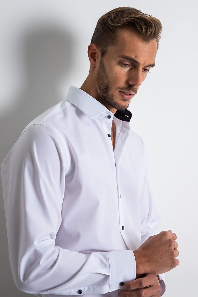 seidensticker Hemd Herren Seidensticker Regular Bügelfreie Einfarbig 100% Baumwolle kragen Italienisch Lange Ärmel