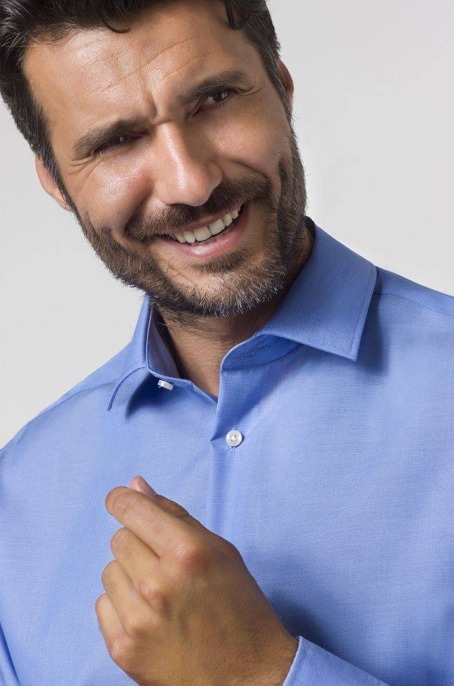 Seidensticker Hemd Herren Seidensticker Regular Bügelfreie Einfarbig 100% Baumwolle Kragen Italienisch Lange Ärmel