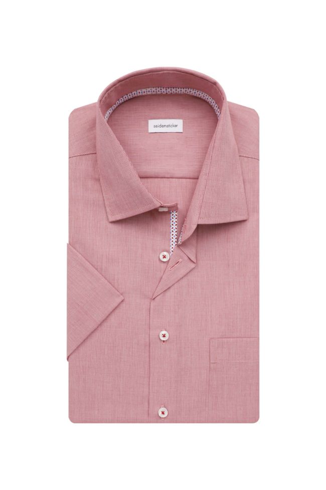 seidensticker Hemd Herren Seidensticker Regular Bügelfreie Einfarbig kragen Italienisch Kurze Ärmel