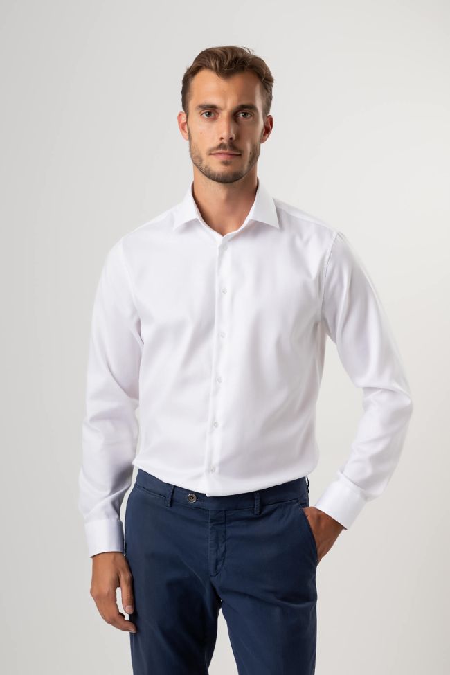 seidensticker Hemd Herren Seidensticker Regular Bügelfreie Einfarbig 100% Baumwolle kragen Italienisch Lange Ärmel