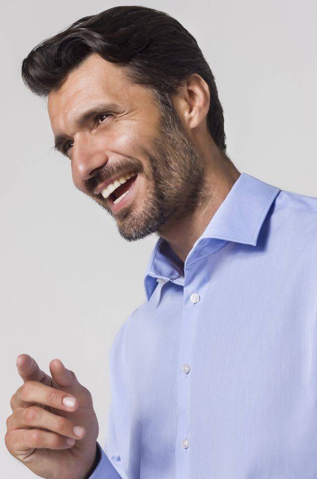 Seidensticker Hemd Herren Seidensticker Regular Bügelfreie Einfarbig 100% Baumwolle Kragen Italienisch Lange Ärmel