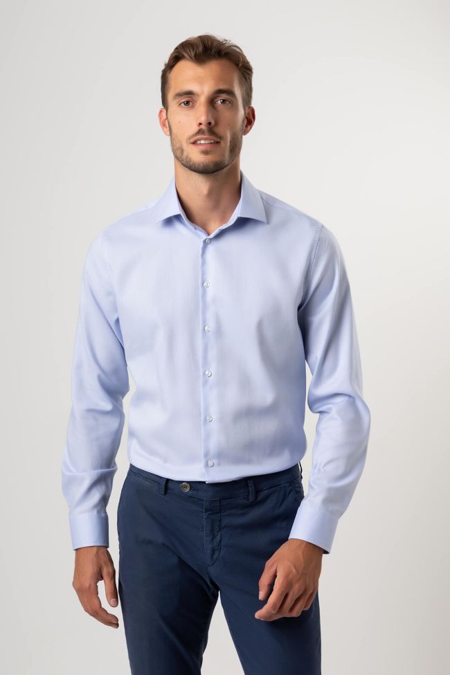 seidensticker Hemd Herren Seidensticker Regular Bügelfreie Einfarbig 100% Baumwolle kragen Italienisch Lange Ärmel