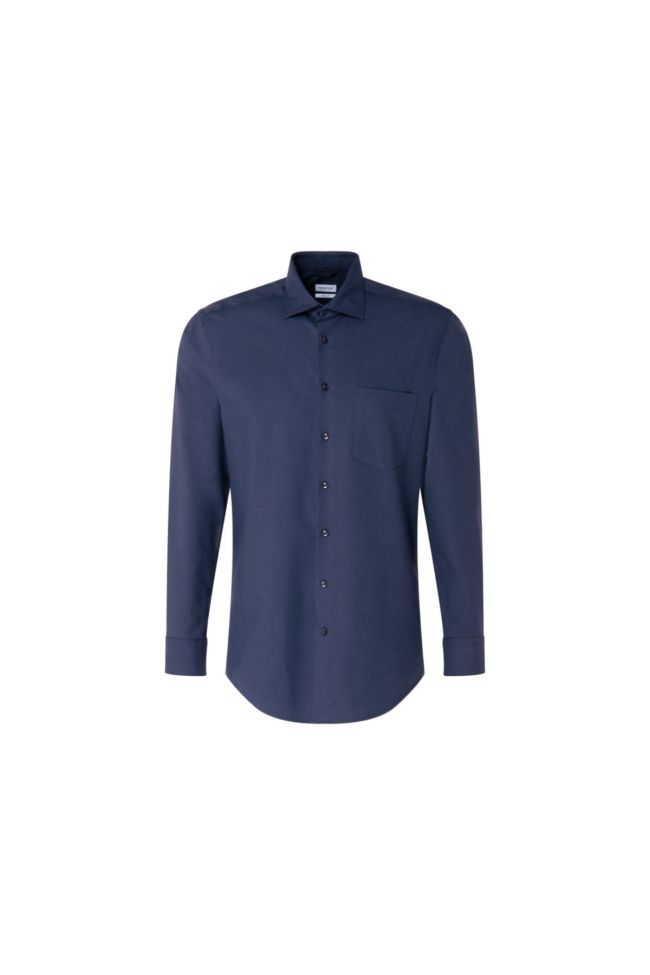 seidensticker Hemd Herren Seidensticker Regular Bügelfreie Einfarbig kragen Italienisch Lange Ärmel