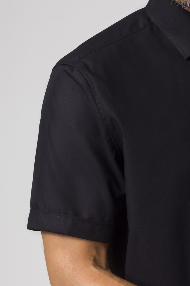 Seidensticker Hemd Herren Seidensticker Regular Bügelfreie Einfarbig 100% Baumwolle Kragen Italienisch Kurze Ärmel