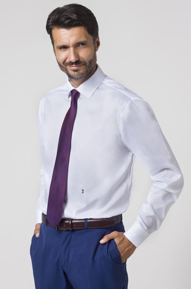 seidensticker Hemd Herren Seidensticker Regular Bügelfreie Einfarbig 100% Baumwolle kragen Italienisch Lange Ärmel