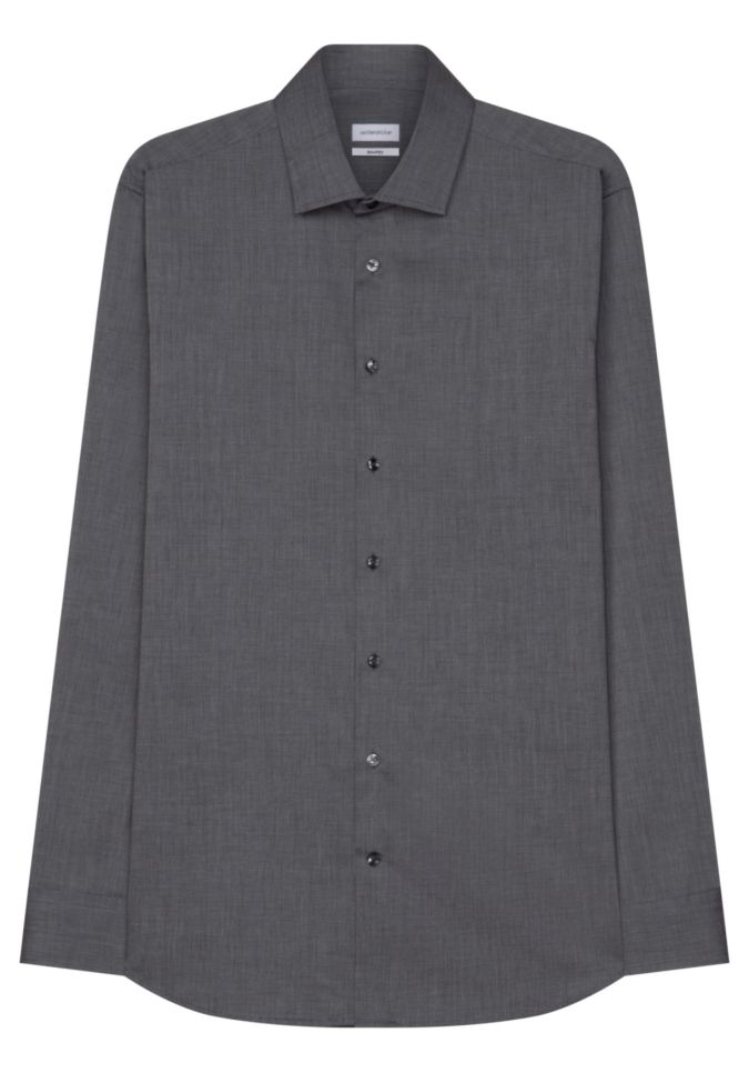 Seidensticker Hemd Herren Seidensticker Regular Bügelfreie Einfarbig Kragen Italienisch Lange Ärmel