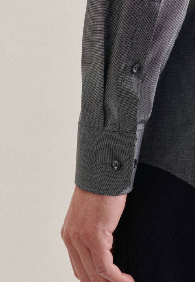 Seidensticker Hemd Herren Seidensticker Regular Bügelfreie Einfarbig Kragen Italienisch Lange Ärmel