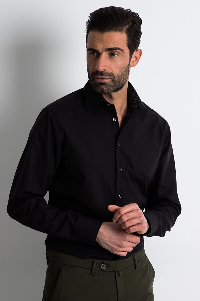 seidensticker Hemd Herren Seidensticker Regular Bügelfreie Einfarbig 100% Baumwolle kragen Italienisch Lange Ärmel