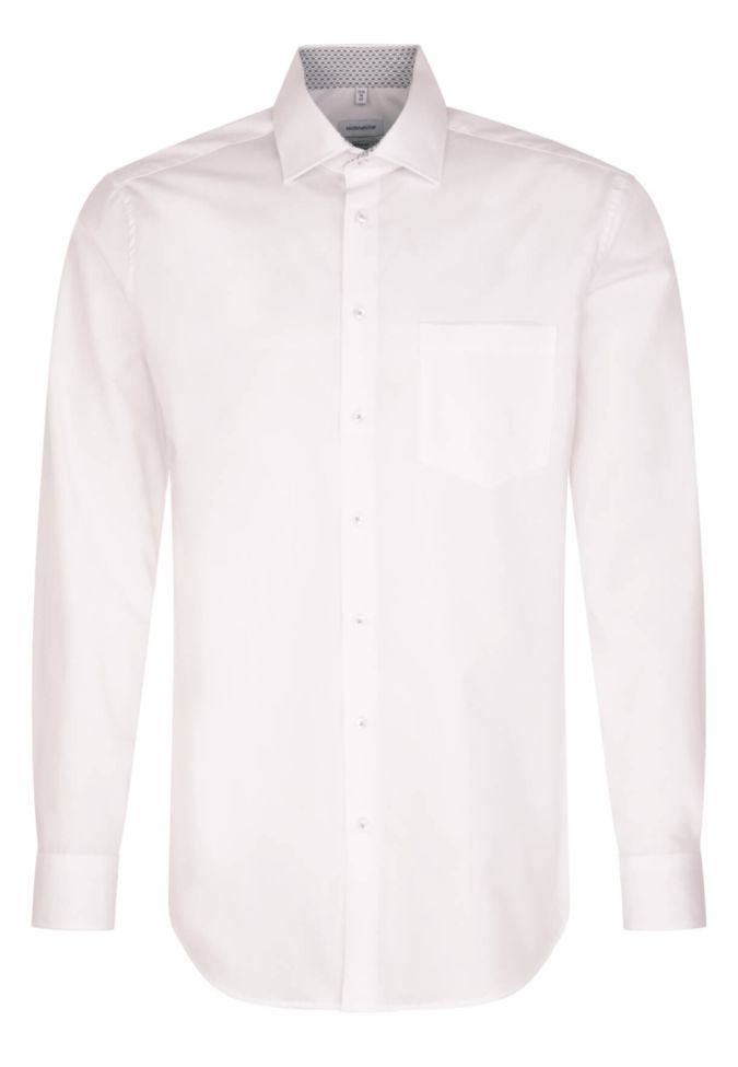 Seidensticker Hemd Herren Seidensticker Regular Bügelfreie Einfarbig Kragen Italienisch Lange Ärmel