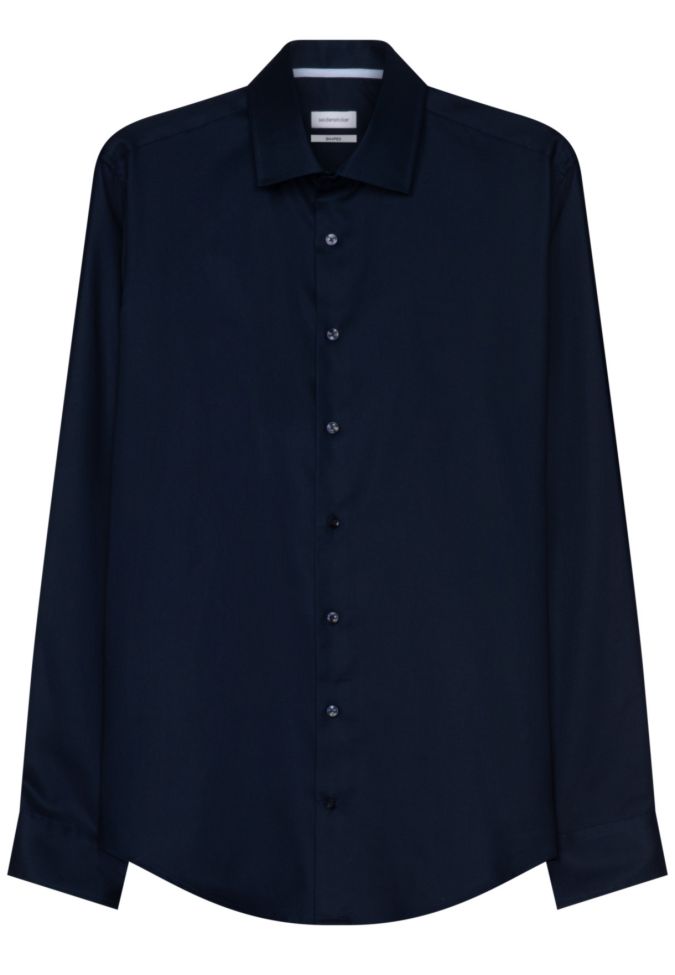 Seidensticker Hemd Herren Seidensticker Regular Bügelfreie Einfarbig Kragen Italienisch Lange Ärmel