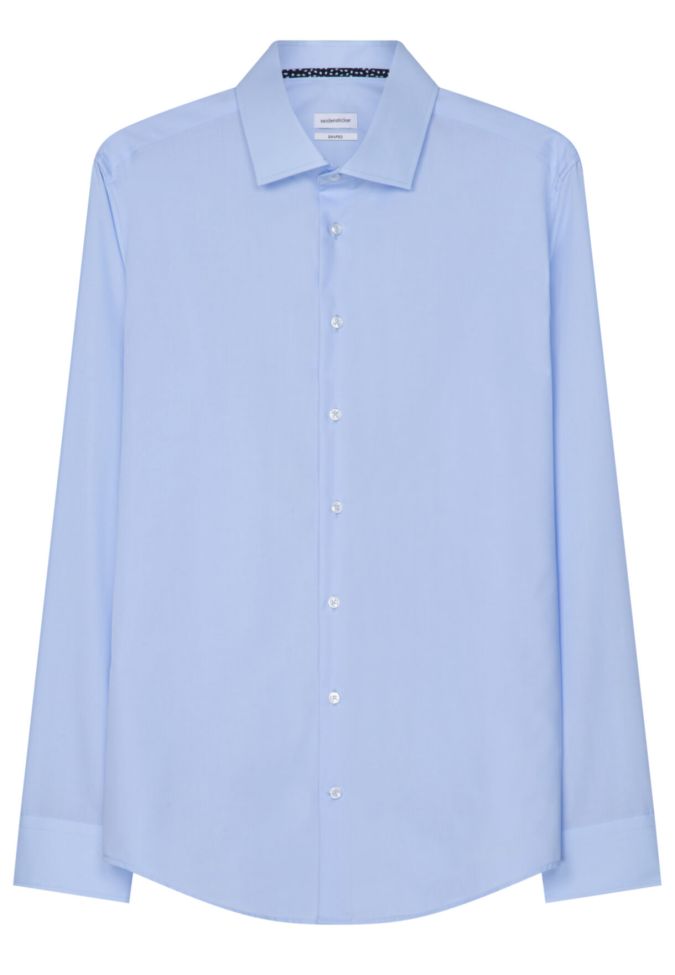 Seidensticker Hemd Herren Seidensticker Regular Bügelfreie Einfarbig Kragen Italienisch Lange Ärmel