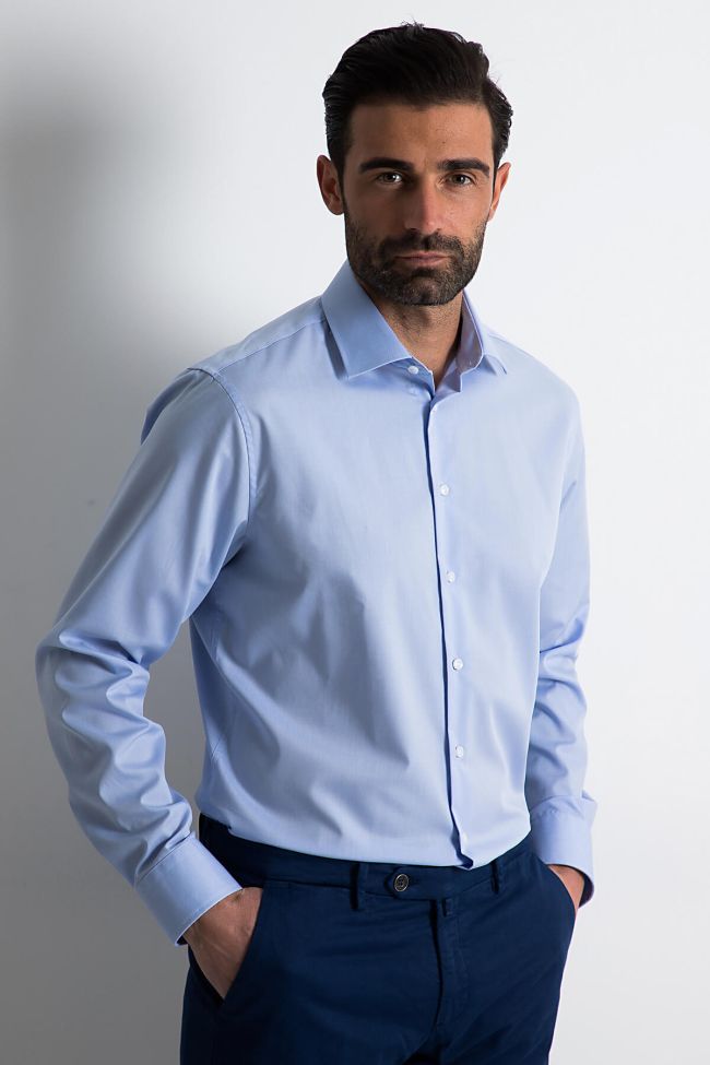 seidensticker Hemd Herren Seidensticker Regular Bügelfreie Einfarbig 100% Baumwolle kragen Italienisch Lange Ärmel