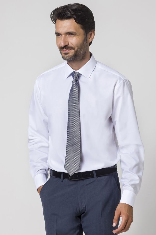 seidensticker Hemd Herren Seidensticker Regular Bügelfreie Einfarbig 100% Baumwolle kragen Italienisch Lange Ärmel