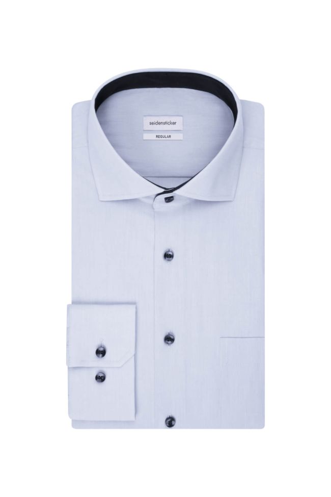 seidensticker Hemd Herren Seidensticker Regular Bügelfreie Einfarbig kragen Italienisch Lange Ärmel