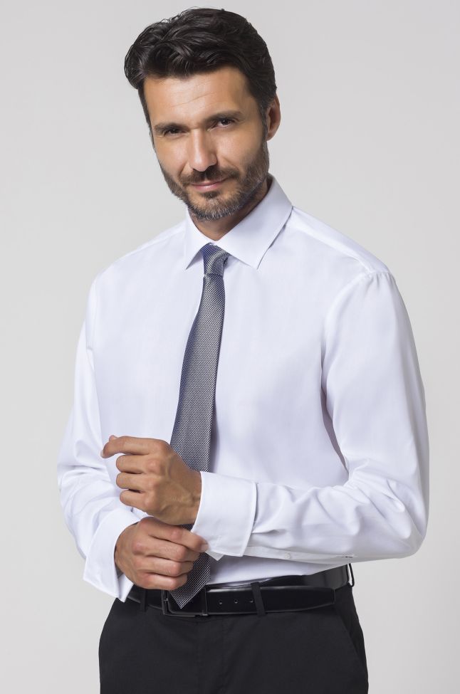 seidensticker Hemd Herren Seidensticker Regular Bügelfreie Einfarbig 100% Baumwolle kragen Italienisch Lange Ärmel