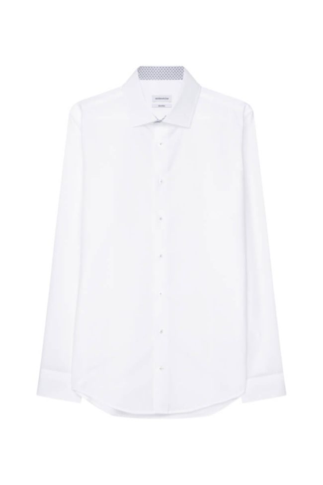 seidensticker Hemd Herren Seidensticker Regular Bügelfreie Einfarbig kragen Italienisch Lange Ärmel