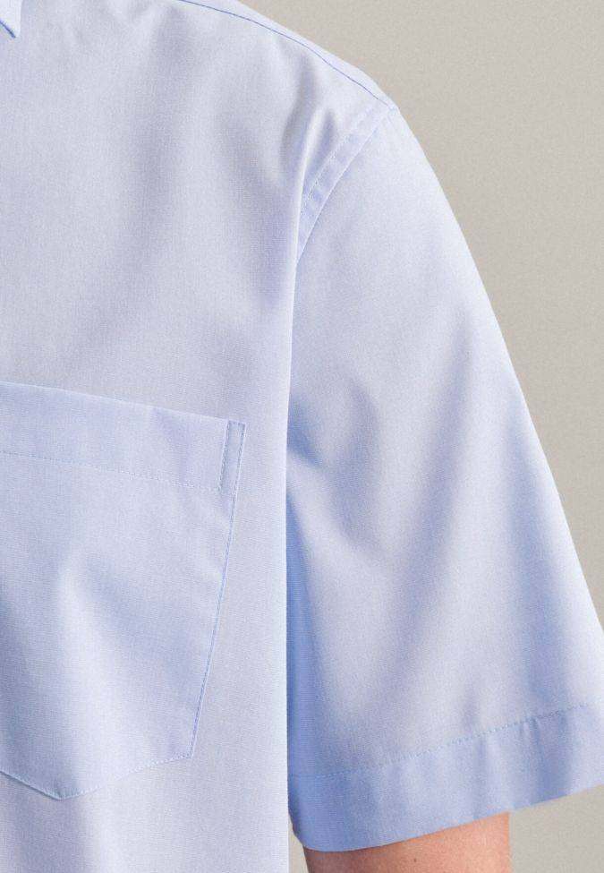 Seidensticker Hemd Herren Seidensticker Regular Bügelfreie Einfarbig Kragen Italienisch Kurze Ärmel