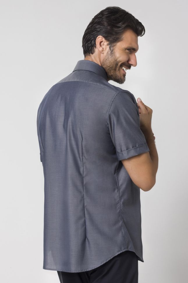 Seidensticker Hemd Herren Seidensticker Regular Bügelfreie Einfarbig 100% Baumwolle Kragen Italienisch Kurze Ärmel