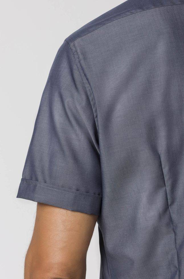 Seidensticker Hemd Herren Seidensticker Regular Bügelfreie Einfarbig 100% Baumwolle Kragen Italienisch Kurze Ärmel