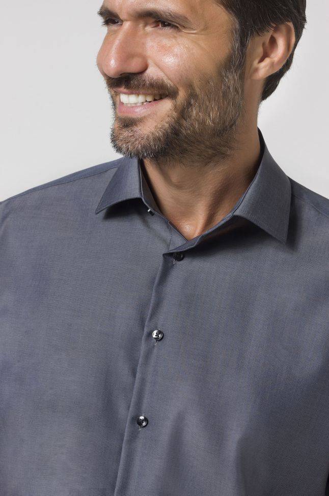 Seidensticker Hemd Herren Seidensticker Regular Bügelfreie Einfarbig 100% Baumwolle Kragen Italienisch Kurze Ärmel