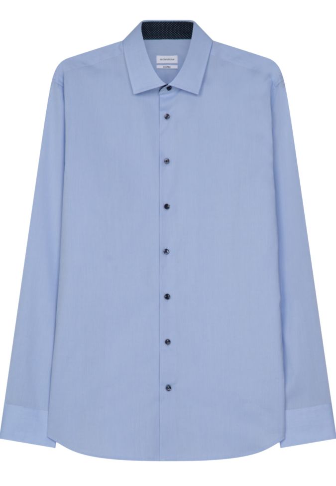 Seidensticker Hemd Herren Seidensticker Regular Bügelfreie Einfarbig Kragen Italienisch Lange Ärmel