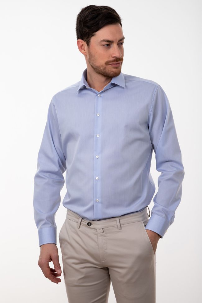 seidensticker Hemd Herren Seidensticker Regular Bügelfreie Einfarbig 100% Baumwolle kragen Italienisch Lange Ärmel