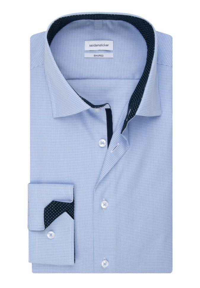 seidensticker Hemd Herren Seidensticker Regular Bügelfreie Karo kragen Italienisch Lange Ärmel