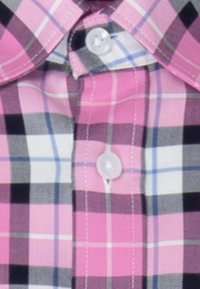 Seidensticker Hemd Herren Seidensticker Regular Bügelfreie Karo Kragen Button-Down Lange Ärmel