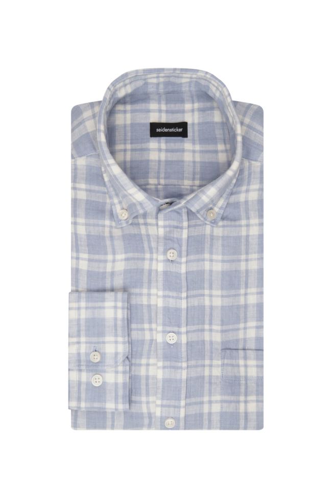 seidensticker Hemd Herren Seidensticker Regular Bügelfreie Karo kragen Button-Down Lange Ärmel