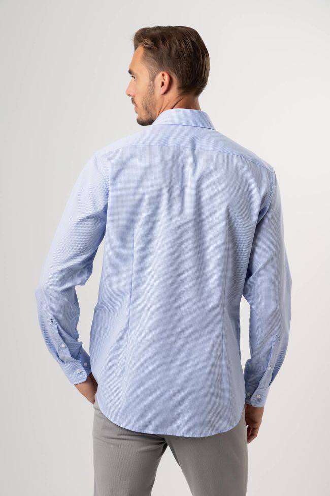 Seidensticker Hemd Herren Seidensticker Regular Bügelfreie Karo 100% Baumwolle Kragen Italienisch Lange Ärmel