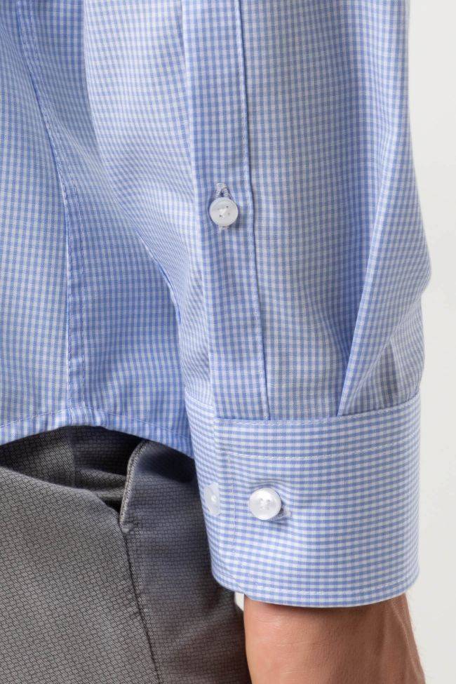 Seidensticker Hemd Herren Seidensticker Regular Bügelfreie Karo 100% Baumwolle Kragen Italienisch Lange Ärmel